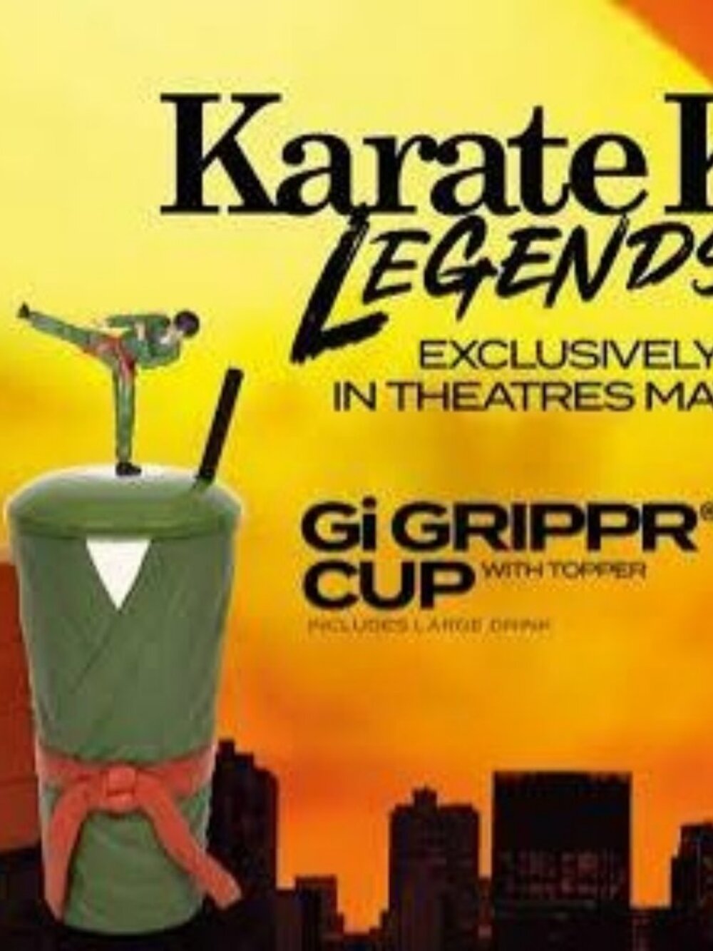 NEW/SEALED Karate Kid: Legends Tumbler w/Topper Lid Gi Grippr Cup AMC Theaters